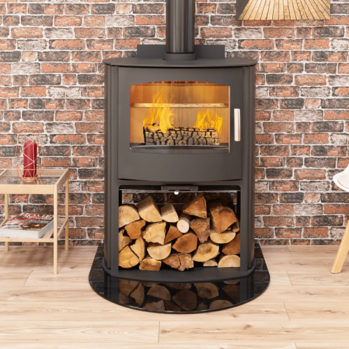 Mendip Churchill 10 SE Convection Multi Fuel Eco Stove with Log Store