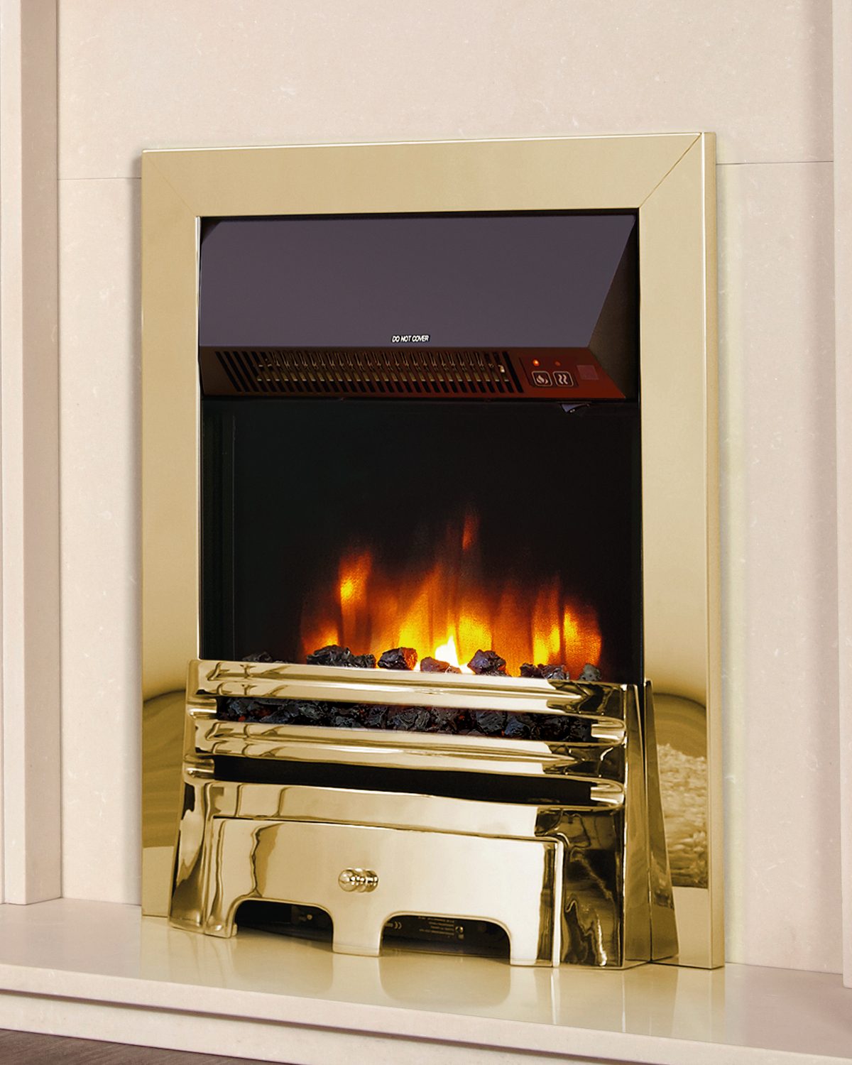 Celsi 16″ Accent Traditional Electric Fire in Brass