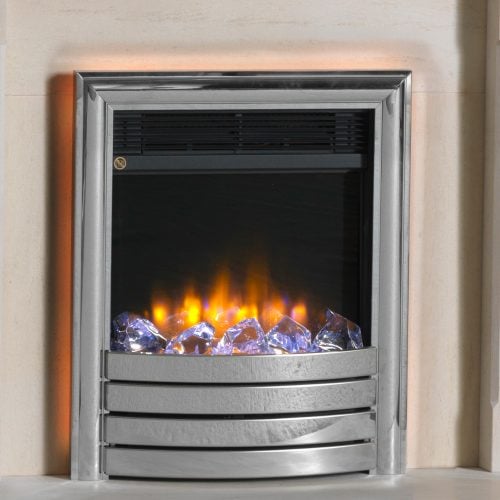 Ecoflame Electric Fire with Elite Fascia and Lights in all Chrome