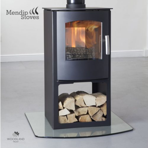 Mendip Churchill 8 Double Sided Multi Fuel SE Stove with Log Store