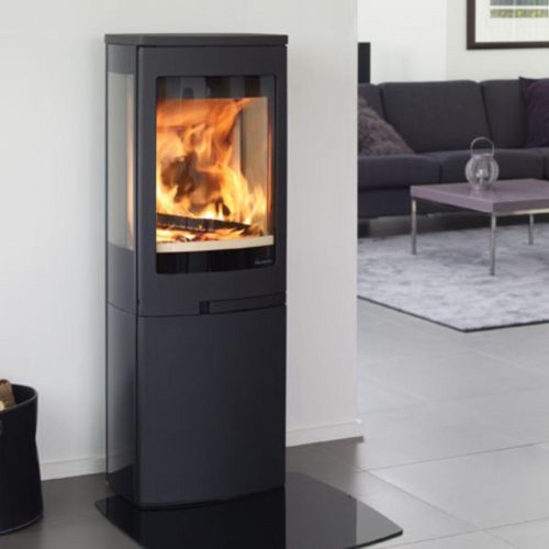 Nordpeis Duo 4 Glass Sides Log Store Wood Stove