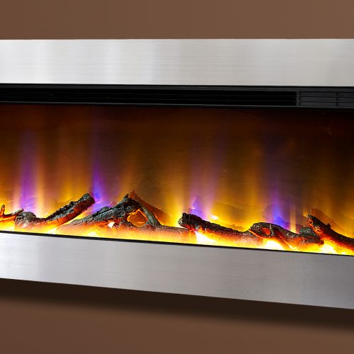 Celsi Electriflame VR Basilica 40" Wall Mounted Electric Fire in Silver