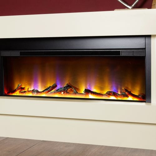 Celsi Electriflame VR Orbital Illumia Electric Fireplace Suite in Smooth Cream