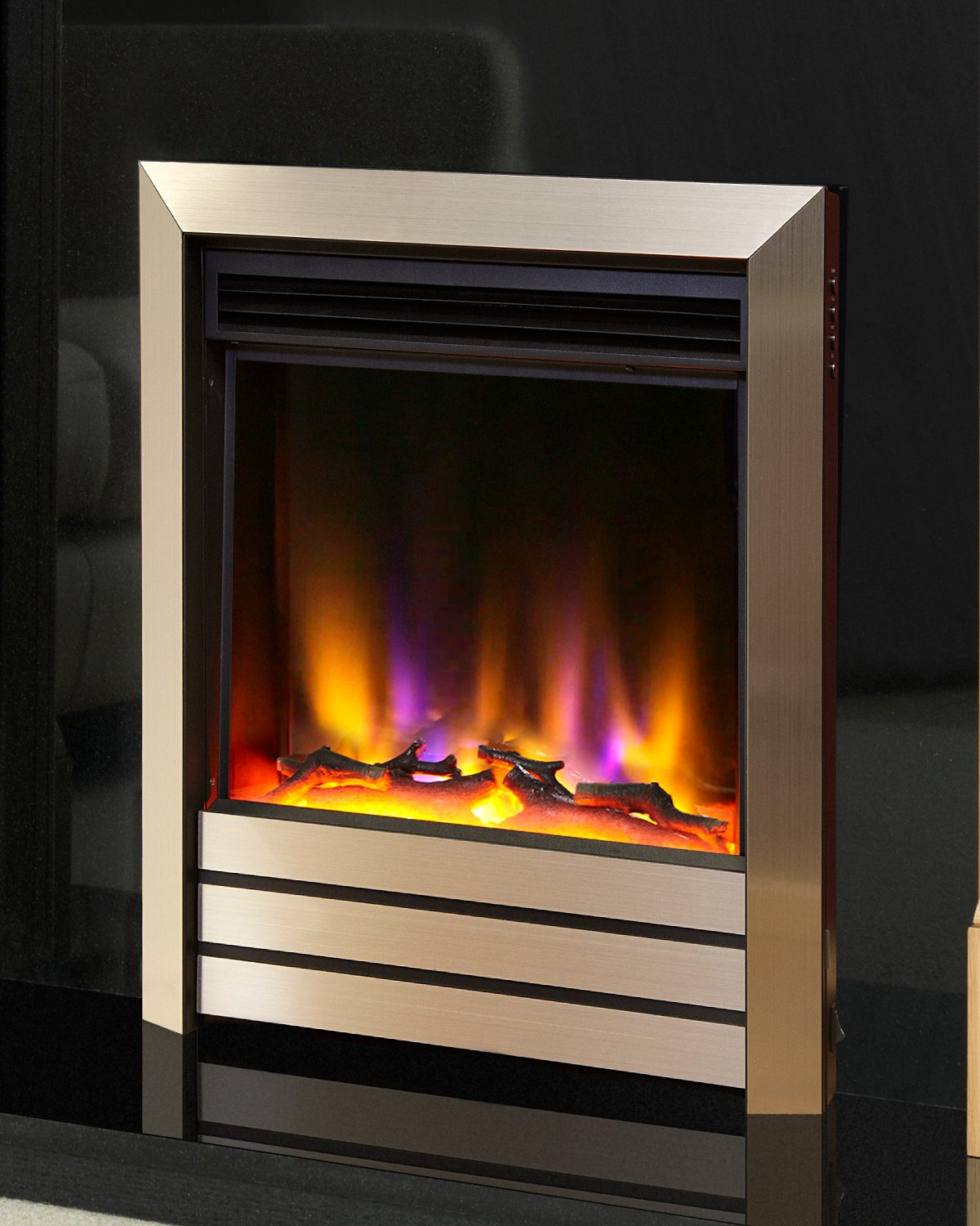 Celsi Electriflame VR Hearth Mounted Parrilla Electric Fire in Champagne