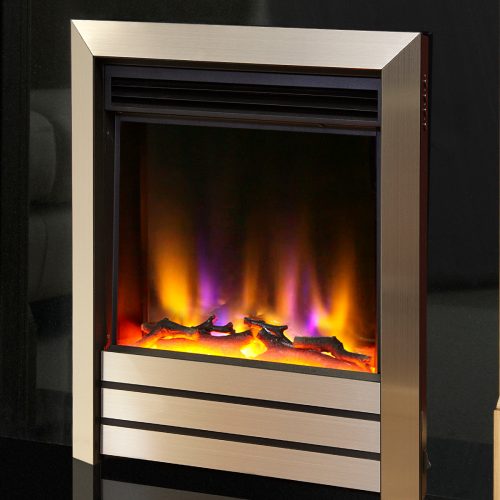 Celsi Electriflame VR Hearth Mounted Parrilla Electric Fire in Champagne