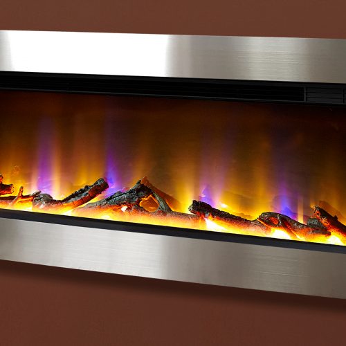 Celsi Electriflame VR Vichy 40" Wall Inset Electric Fire in Silver