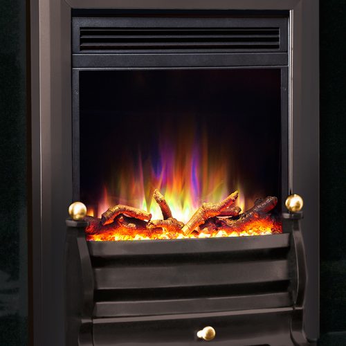 Celsi Electriflame XD Hearth Mounted Daisy Electric Fire in Black