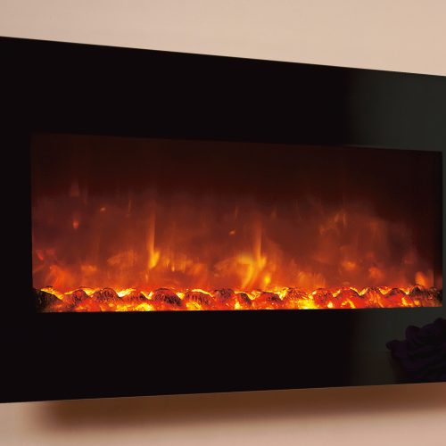 Celsi Electriflame XD Wall Mounted 1100 Black Glass Electric Fire