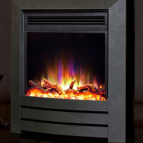 Celsi Electriflame XD Hearth Mounted Camber Electric Fire in Black
