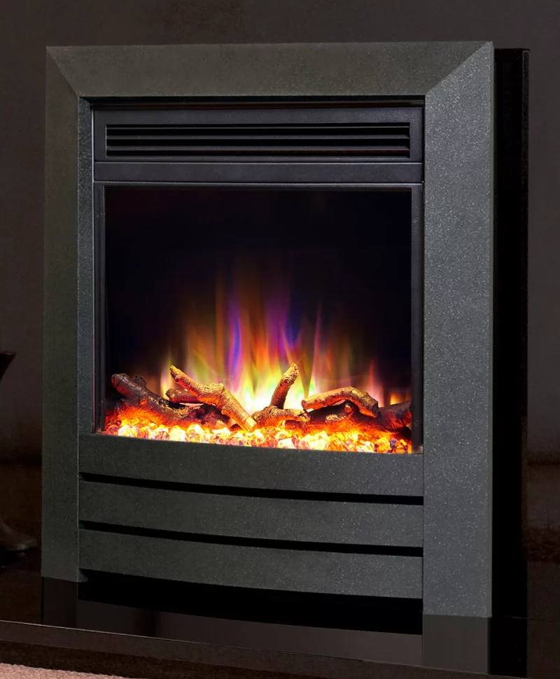 Celsi Electriflame XD Hearth Mounted Camber Electric Fire in Black