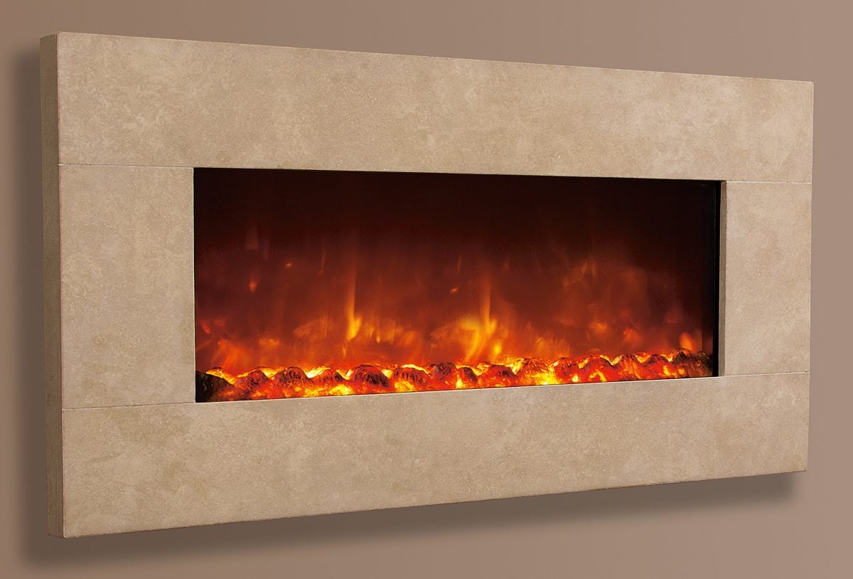 Celsi Electriflame XD Wall Mounted 1100 Travertine Electric Fire
