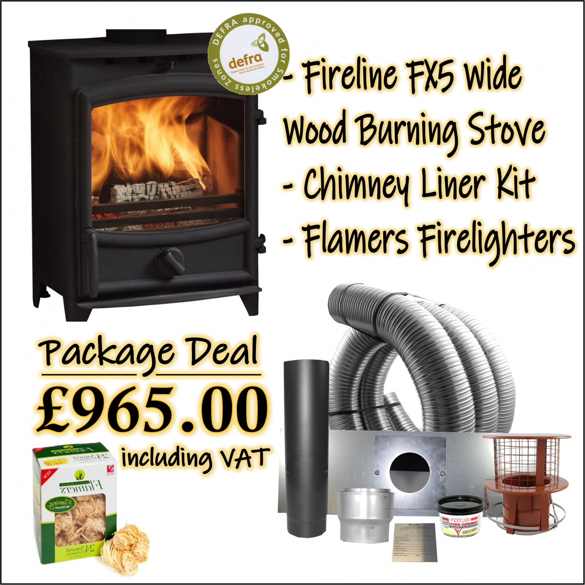 Fireline FX5 Wide Stove Package Deal