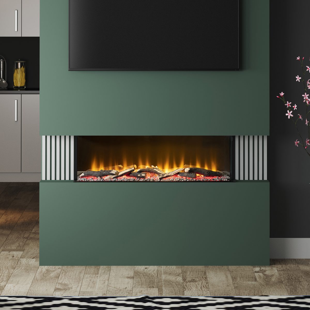 Be Modern Flare Invision 1000 3-Sided Electric Fire