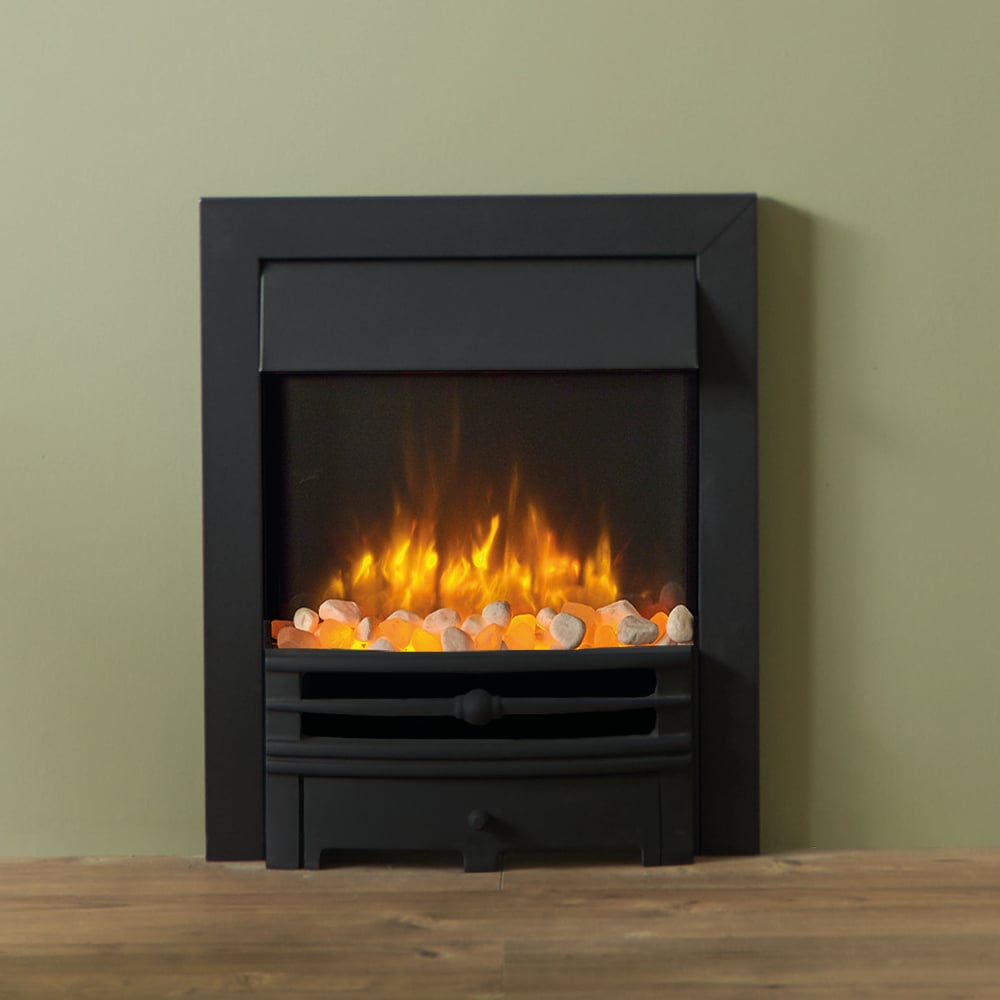 Gazco Logic2 Chartwell Black Frame with Brass Effect Front Electric Fire