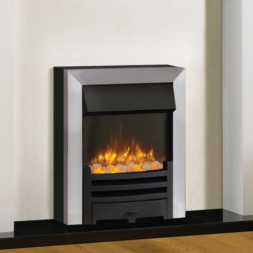 Gazco Logic2 Arts Black Frame with Highlight Polished Front Electric Fire