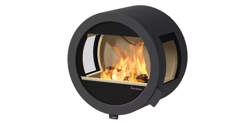 Nordpeis ME Wood Burning Stove with Glass Side Windows