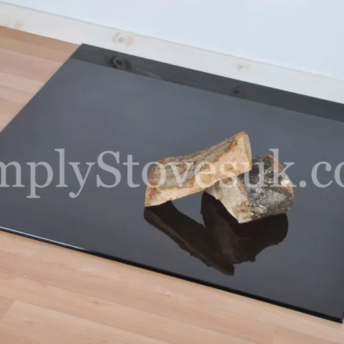 Smoked Square Medium Glass Hearth / Floor Plate