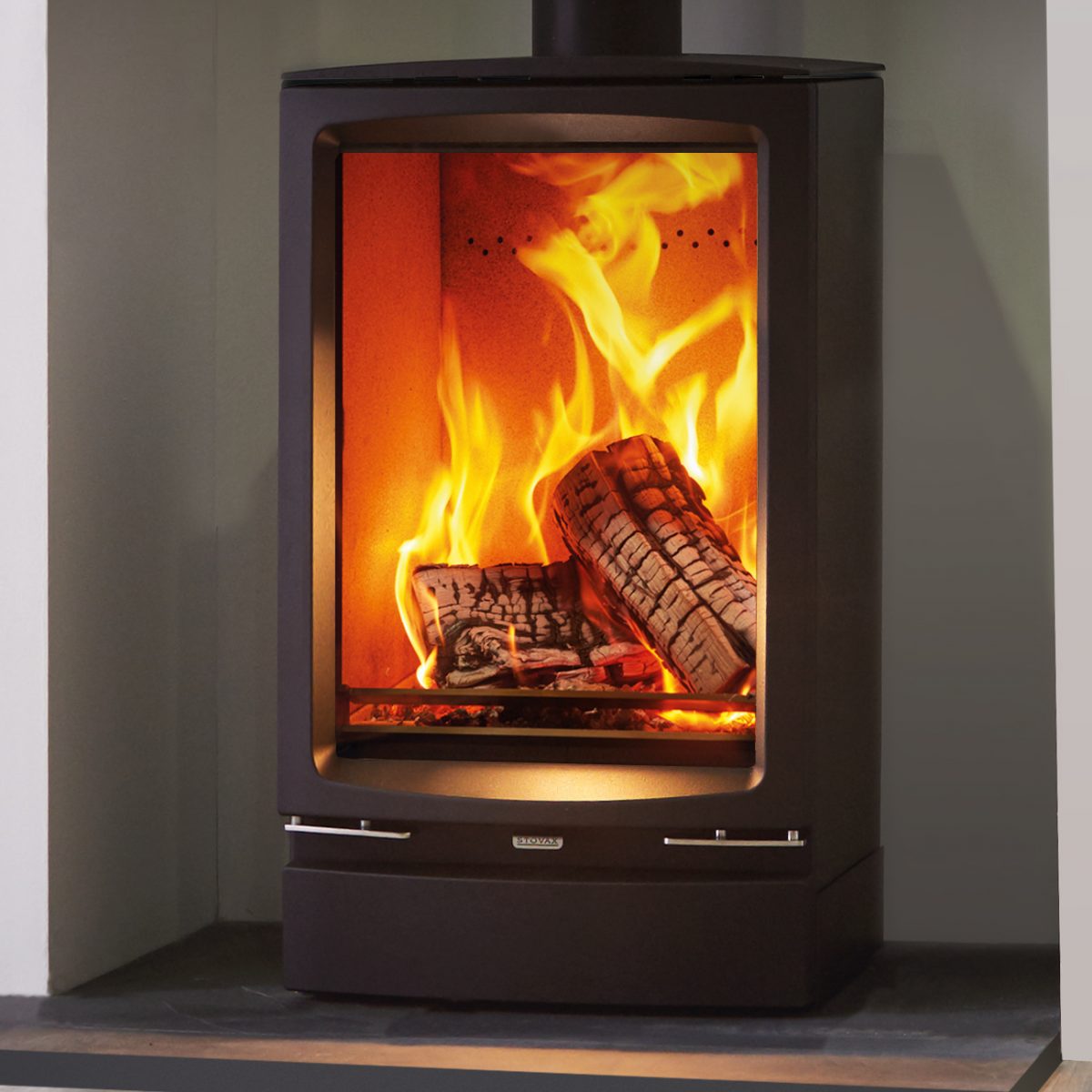 Stovax Vogue Midi T Wood Burning Eco Stove with Cast Iron Top Plate