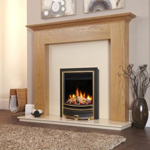 Celsi Ultiflame VR Hearth Mounted Arcadia Electric Fire in Gold