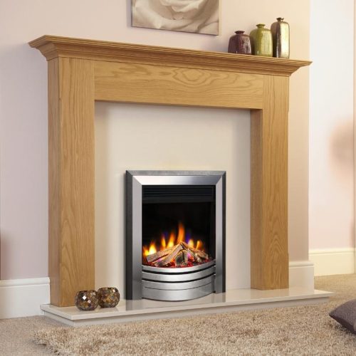 Celsi Ultiflame VR Hearth Mounted Frontier Electric Fire in Silver & Black