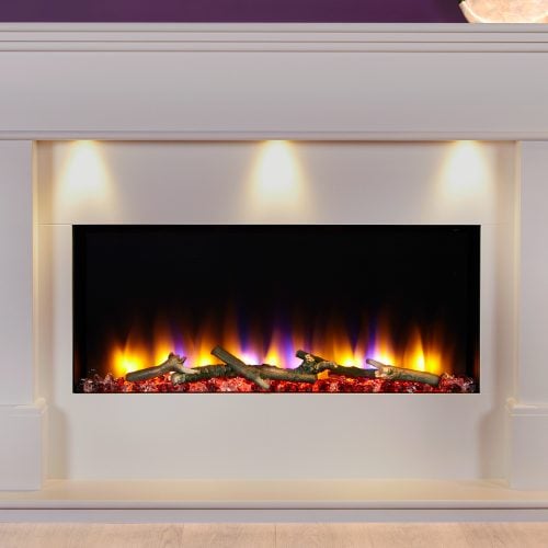 Celsi Ultiflame VR 33" Adour Elite Illumia Electric Fireplace Suite in Smooth Mist