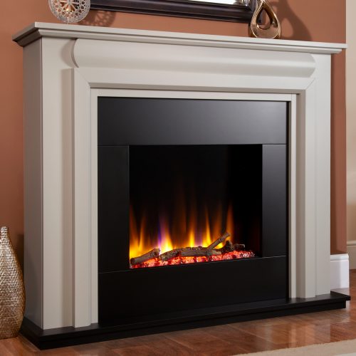 Celsi Ultiflame VR 22" Callisto Electric Fireplace Suite in Smooth Mist