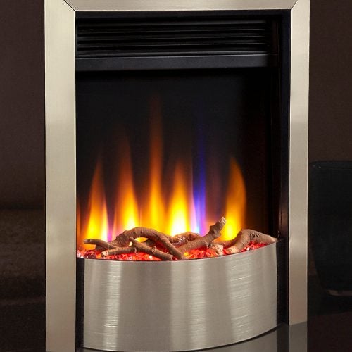 Celsi Ultiflame VR Hearth Mounted Contemporary Electric Fire in Silver
