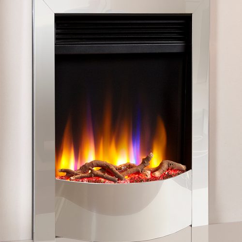 Celsi Ultiflame VR Hearth Mounted Endura Electric Fire in Silver