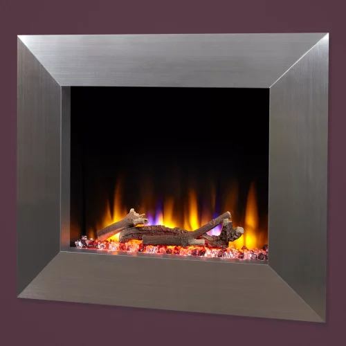 Celsi Ultiflame VR Impulse 22" Wall Inset Electric Fire in Silver