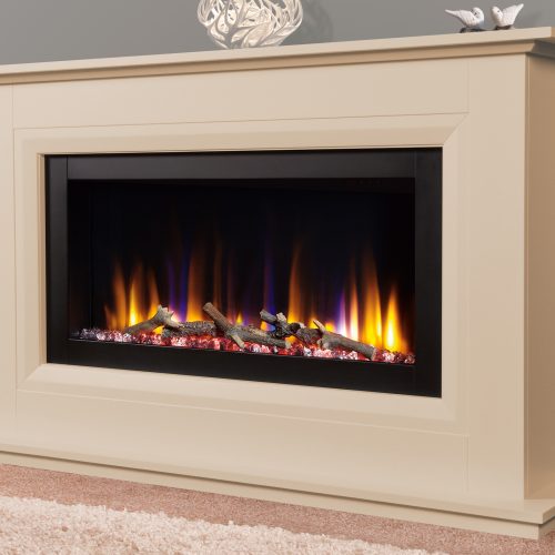 Celsi Ultiflame VR 33" Vega Electric Fireplace Suite in Smooth Cream
