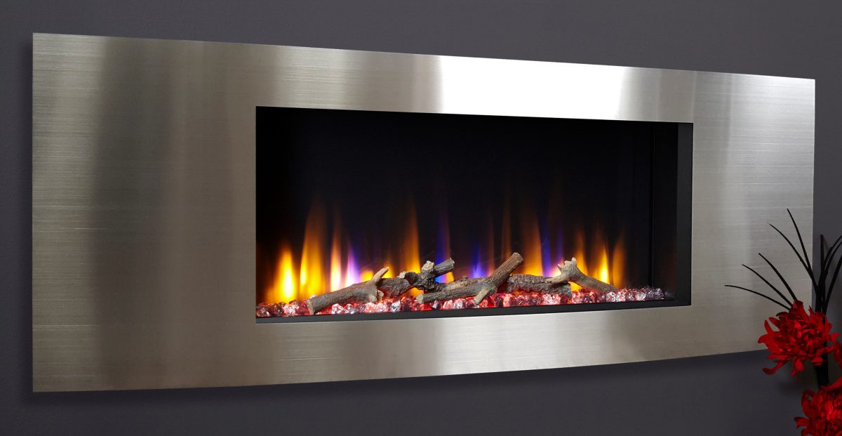 Celsi Ultiflame VR Vichy 33″ Wall Inset Electric Fire in Silver