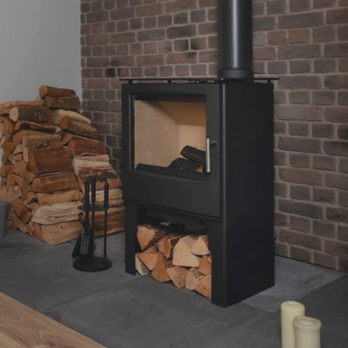 Mendip Woodland Large SE Multi Fuel Stove with Log Store