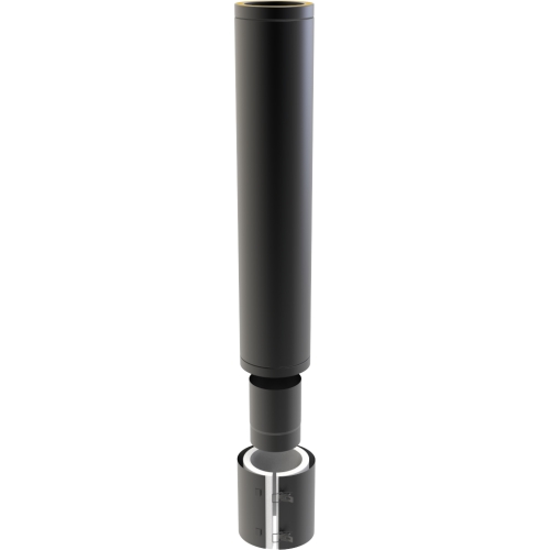 Mi-Flues TWPro BLK – Adjustable Connecting Pipe 1000mm – Ø 125