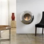 ScandiFlames Vellum Bioethanol Wall Mounted Fire Silver