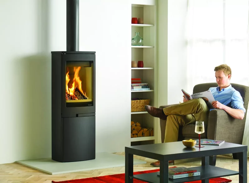 Nordpeis Duo 5 Steel Sided Wood Burning Stove with Closed Base