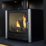 Firebelly FB2 Wood Burning Stove with Brushed Stainless Steel Legs