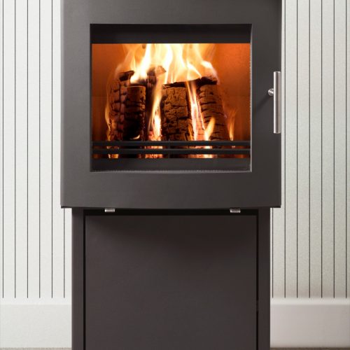 Westfire Uniq 23 SE Curved Pedestal Two Wood Burning Stove
