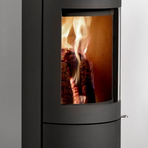 Westfire Uniq 26 SE Convection Wood Burning Stove in Grey with Soapstone Top