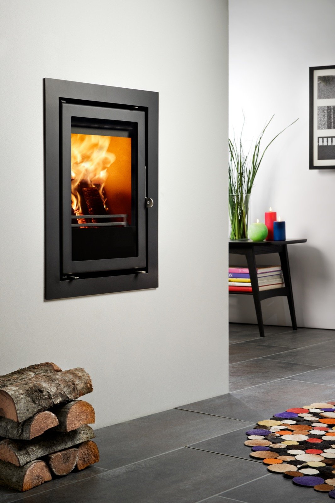 Westfire Uniq 35 Inset Multi Fuel Stove with 4 Sided Frame