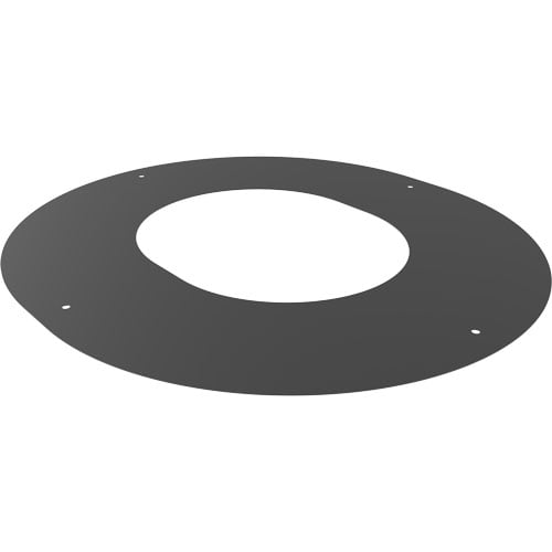 Mi-Flues TWPro BLK – Black Round Finishing Plate 45º (1 Piece) – Ø 125