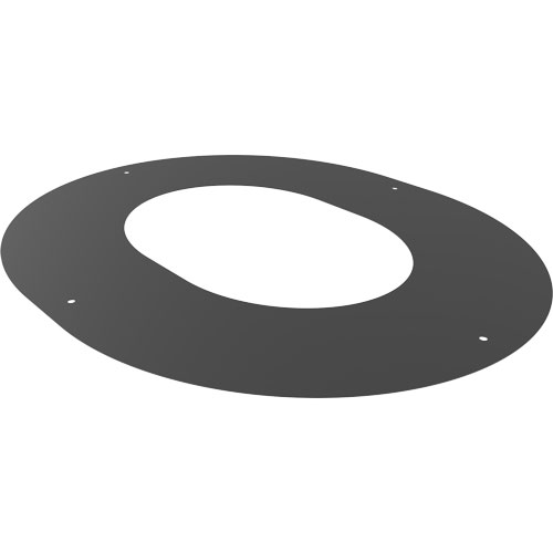 Mi-Flues TWPro BLK – Black Round Finishing Plate 90º (1 Piece) – Ø 125