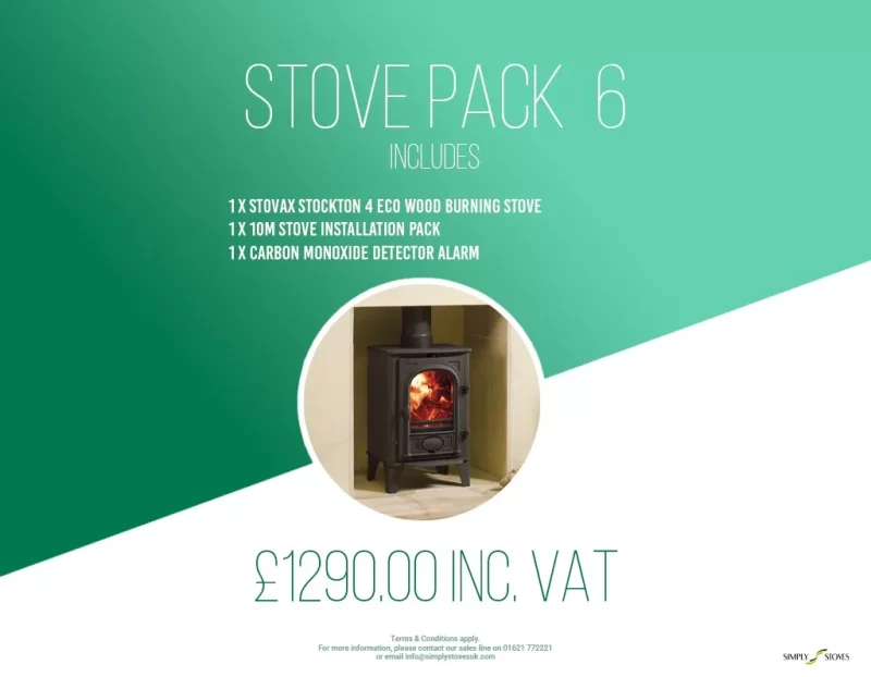 Stovax Stockton 4 Eco Wood Burning Stove Package Bundle