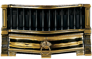Holyrood 16” Fret in Polished Brass with Black Columns